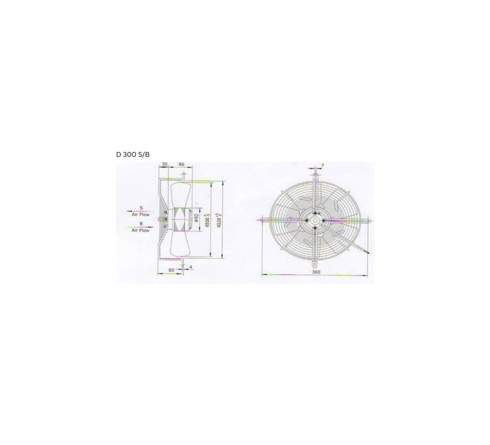 Axial fan YWF4E-250B 220V