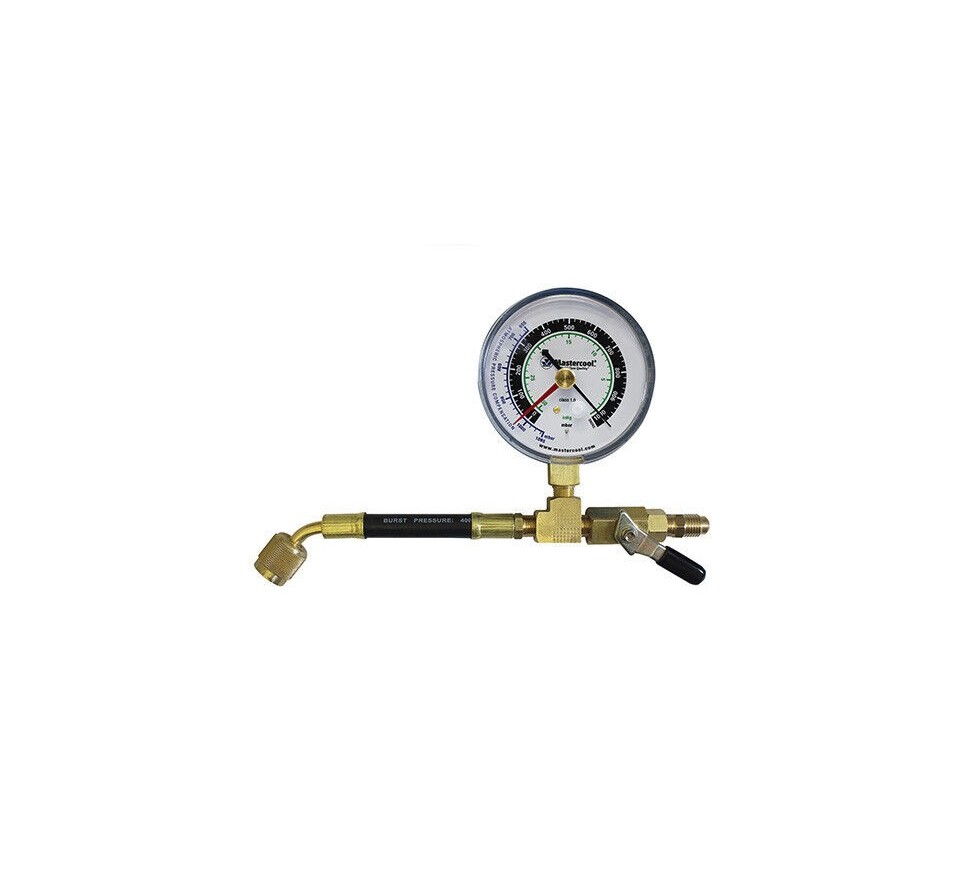 Vacuum gauge 80mm with hose and tap 1/4 connection