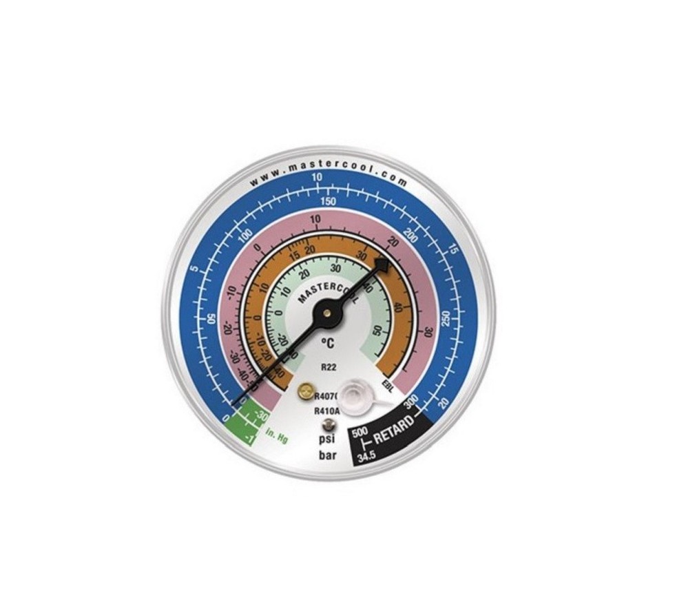 Manometer LP 80mm R22, R407, R32, R410A class 1