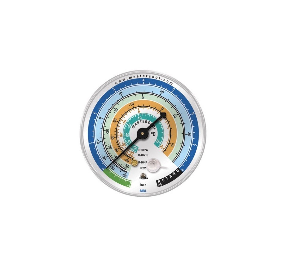 Manometras LP 80mm R134a, R404A, R407C, R22, R507A