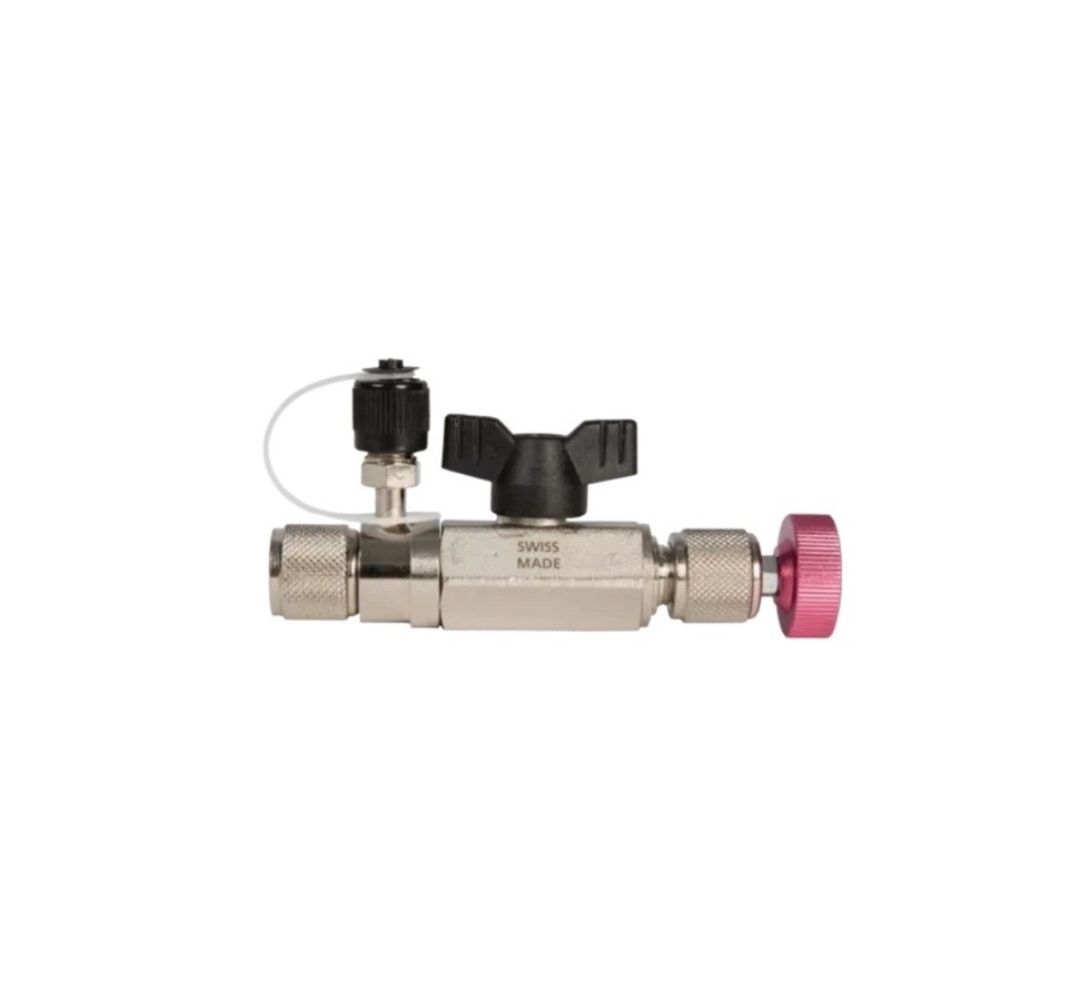 Service valve core remover with valve and additional 5/16`` port (R32, R410A)